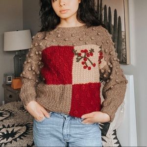 Textured Knit Holiday Sweater